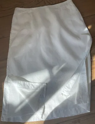 Jaeger White Linen Skirt (14) • £13