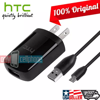 OEM Original HTC Home Charger + MicroUSB Data Cable For HTC ONE M8 Mini • $6.63