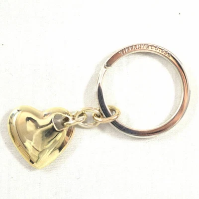 £145.20 • Buy TIFFANY&Co HEART KEY RING Charm Holder Cut Out Hole Circle Pendant Top SV925