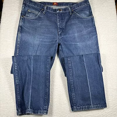 Wrangler 36MWZPD Men's Cowboy Cut SLIM FIT Western Denim Blue Jeans 38x30 • $22.50