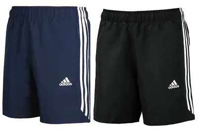 $32.99 • Buy Mens New Adidas Chelsea Climalite Shorts Running Gym Fitness - Black Navy Grey