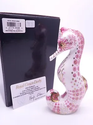 £199.99 • Buy Royal Crown Derby Limited Edition Pink Seahorse Paperweight 77/150