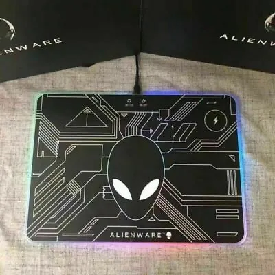 $55 • Buy ALIENWARE 11 Color LED RGB Mouse Pad Wireless Phone Charging Computer Desk