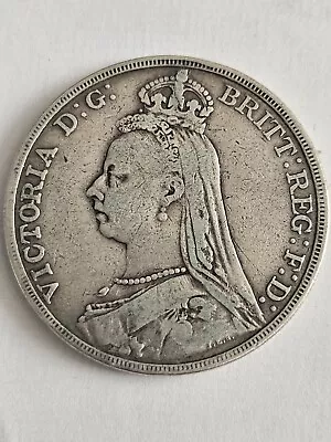 Queen Victoria Silver Crown 1892 • $15.73