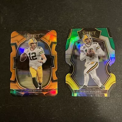 2022 Select Die-Cut Lot. Aaron Rodgers. Orange /199 And Yellow Green Premier • $15