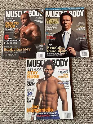 Muscle & Body Magazine Lot Of 3  - 2010 Bobby Lashley / Arnold Schwarzenegger • $15