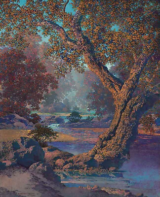 Maxfield Parrish - Autumn Brook Landscape (1948) Signed - 17 X22  Fine Art Print • $79.99