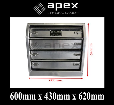 $450 • Buy Brand New Aluminium Plate Tool Box Toolbox Drawers - Ute Truck Car Storage - 646