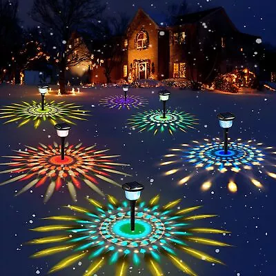 Solar Pathway Lights Outdoor 6 Pack Christmas Solar Lights For Outside Water... • $30.90