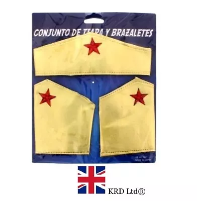 £6.13 • Buy Adult SUPERHERO COSTUME ACCESSORY SET Wonder Girl Fancy Dress Cosplay Outfit UK