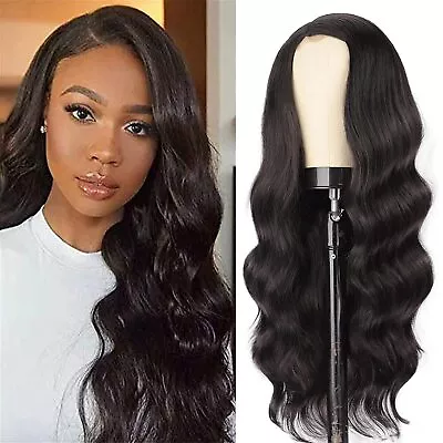 UK Women Full Wig Brazilian Remy Human Hair Body Wave Lace Front Human Hair Wigs • £9.96