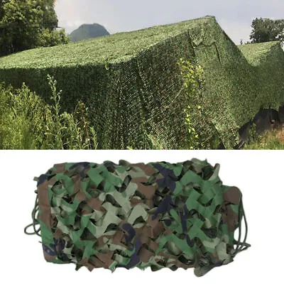 Military Camo Netting Woodland Camouflage Mesh Netting Camping Hunting Cover EQ • $29.99