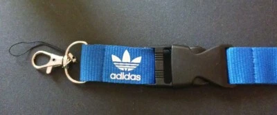 $5 • Buy ADIDAS Lanyard Detachable Keychain Badge ID Holder Blue With White Logo
