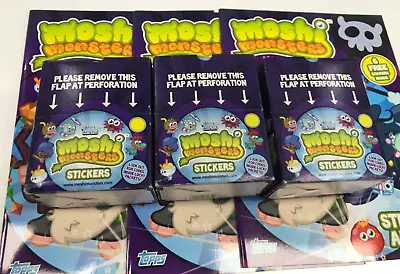 Topps Moshi Monsters Collectable Stickers Box (50 Packs X 5 Stickers)+ Album X 3 • $144.50