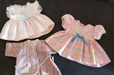 Vintage Lot ~2 Dresses & A Robe For 18  Tiny Tears Or Dy Dee Baby Dolls • $9.99