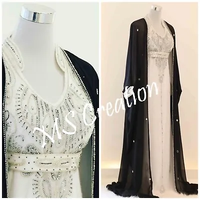 SALE New Moroccan Dubai Kaftans Farasha Abaya Dress Very Fancy Long Gown MS 491 • $144.55