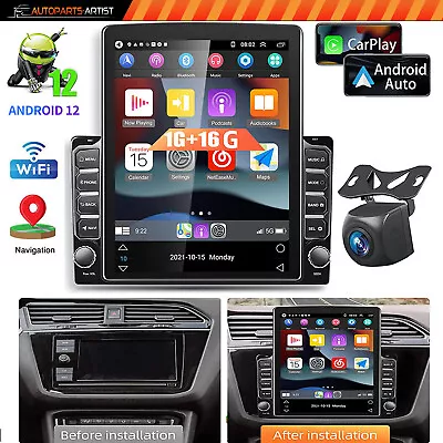 9.7  2Din Gps Carplay Car Stereo Radio Player Wifi Android Auto Cam  Android 13 • $146.68