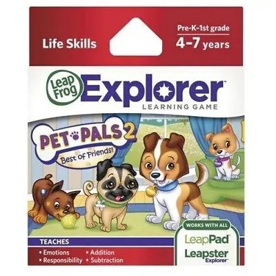 Leapfrog Leapster LeapPad Explorer Pet Pals 2 Best Of Friends Learning Game • £9.99