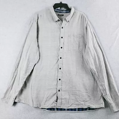 Eddie Bauer Button Down Shirt Men's Size 3XLT Gray Long Sleeve Cotton Tall • $19.99