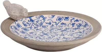 £48.61 • Buy Esschert Design AC10 32cm X 6.1cm X 32cm Ceramic Bird Bath