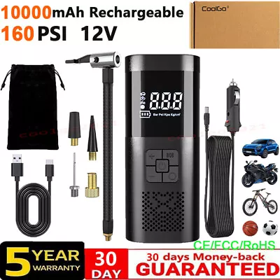 150 PSI Air Compressor Tire Inflator Fits Car Moto Bike Tires Air Pump Cordless • $22.99