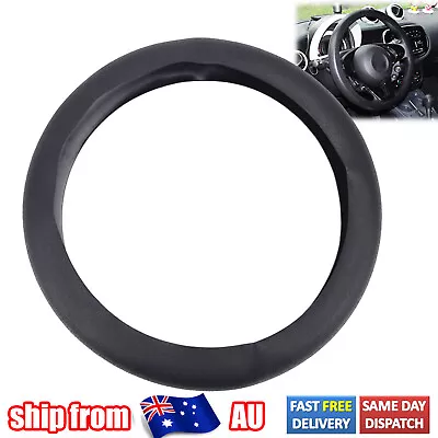 Universal 36-40CM Car Steering Wheel Cover Non-Slip Silicone Leather Texture AU • $11.94