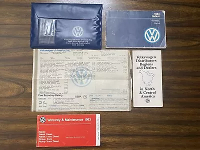 83 VW GTI MK1 Owners Owners’ Manual & Monroney Sticker - Complete - OEM- Radwood • $299.99