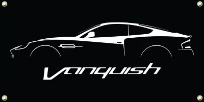 Big Banner Aston Martin Vanquish Silhouette Sign Poster Racing 4'x2' • $59.99