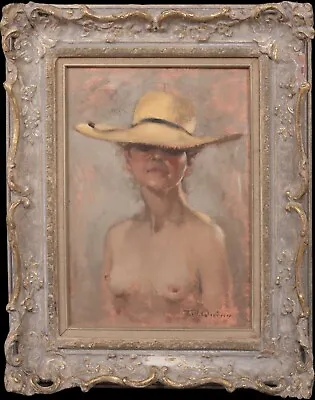 20th Century Irish Nude Lady Portrait  The Hat  By TOM QUINN (1918-2015) • £2400