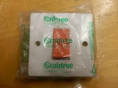 £5.99 • Buy Crabtree 1gang 45a Dp Cooker Switch White Pre Owned 