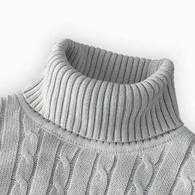 Men's Turtleneck Soft Sweater  2023 Warm Knitted Autumn/Winter Pullover Jumper • $23.99