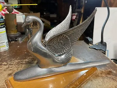 Flying Swan Chrome Hood Ornament W/ Removable Wings Packard Classic Car Vintage • $145