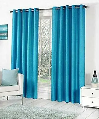 Eyelet Polyester Long Door Curtain Drapes Home Garden Bedroom Decorative Gift • £46.14