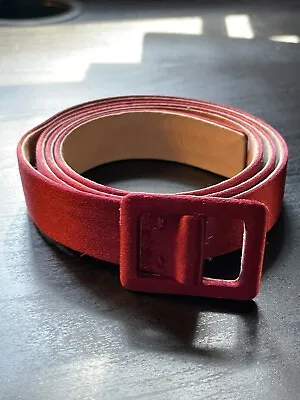 £38.15 • Buy Giorgio Armani Red Silk And Leather Belt SZ 42 (30 Inch Waist)