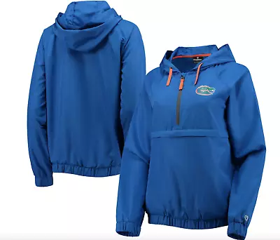 Colosseum UF Florida Gators Packable Wind Jacket  1/2 Zip Hoodie Womens L NEW • $20