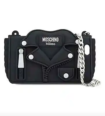 FW16 Moschino Couture Jeremy Scott Black Biker Jacket CASE FOR  IPhone 6 / 6S • $95.40