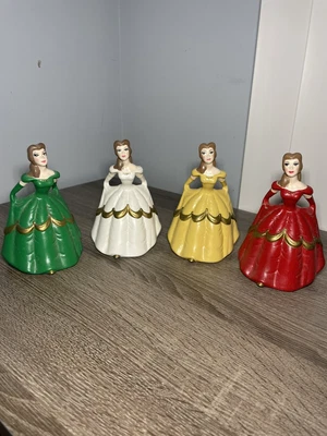 $20 • Buy Disney Beauty And The Beast Belle Ceramic Figurine 6”  (Lot) (4)
