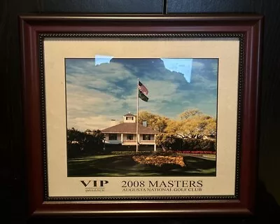 Vintage 2008 MASTERS AUGUSTA NATIONAL GOLF CLUB PICTURE FRAMED  15.5” X 13.5” • $49