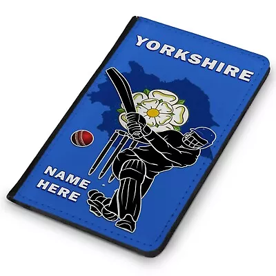 Personalised Yorkshire Cricket Passport Case Travel ID Card Holder Gift CRI19 • £8.95