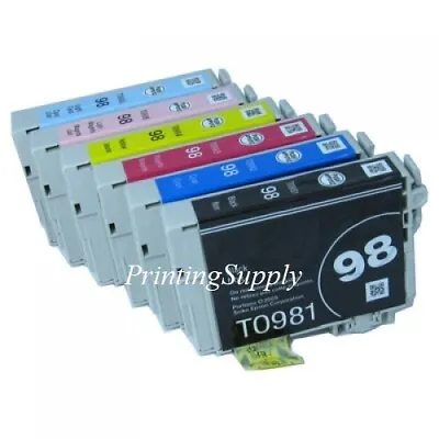 Lot Hi-Yield Ink For Epson 98 T0981 - T0986 Artisan 700 710 725 730 800 810 835 • $24.99