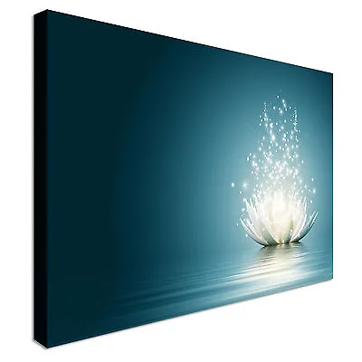 Magic Lotus Flower Canvas Wall Art Picture Print • £51.98