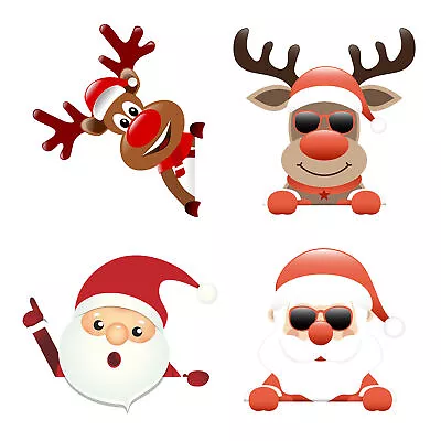 Christmas Switch Stickers Removable Wall Decorative Elk Santa Decal Sticker • $7.50