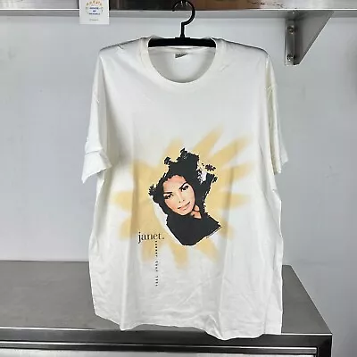 Vintage 1994 Janet Jackson Summer Tour Large Hanes White Single Stitch T-shirt • $150