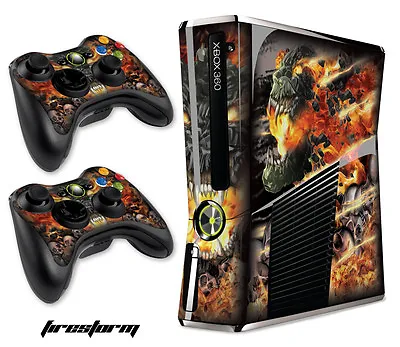 $8.95 • Buy Skin Decal Wrap For Xbox 360 Slim Gaming Console & Controller Xbox360 Slim FIRES