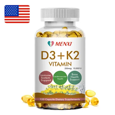 Qty120 Caps Vitamin K2 (MK7) With D3 10000IU BioPerine Capsules Immune Health • $12.11