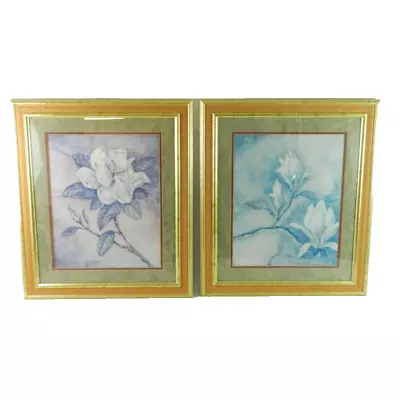 Pair Of Paragon Picture Gallery Flower Magnolia I II Art PrintFramed And Matted • $46.19