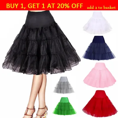 Vintage Dress Petticoat Retro Underskirt 50s Swing Fancy Net Skirt Party Skirt • £8.88