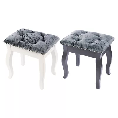 Silver Grey Dressing Table Stool Piano Chair Bedroom Beauty Makeup Vanity Seat • £32.95