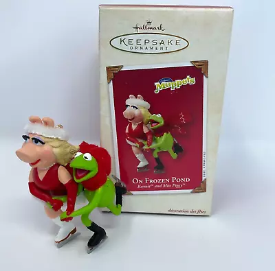 Hallmark Keepsake On Frozen Pond Kermit The Frog And Miss Piggy Muppets 2003 EUC • $19.99