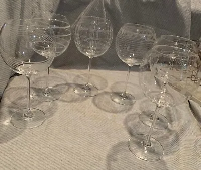 Mikasa Crystal CHEERS  Set 6-9 1/8  Balloon Wine Glasses Goblets Stemware • $55